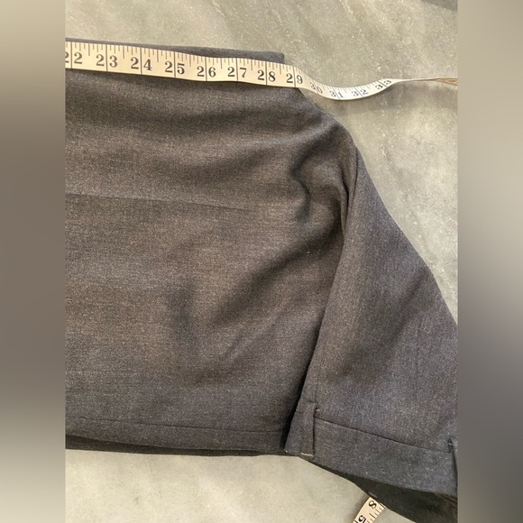 L.L. Bean Size 14 Gray Pleated Front Zip Up Wool Lined Dress Pants Trousers - Picture 9 of 12